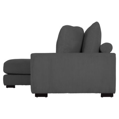 CORNER SOFA LEFT CRANFIELD HM3287.01L GREY CORD FABRIC 313x169(corner)x80Hcm.
