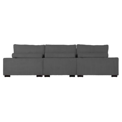 CORNER SOFA LEFT CRANFIELD HM3287.01L GREY CORD FABRIC 313x169(corner)x80Hcm.