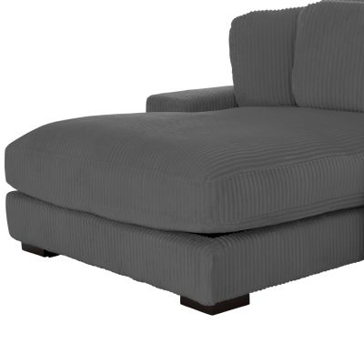 CORNER SOFA LEFT CRANFIELD HM3287.01L GREY CORD FABRIC 313x169(corner)x80Hcm.