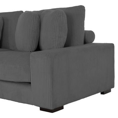 CORNER SOFA LEFT CRANFIELD HM3287.01L GREY CORD FABRIC 313x169(corner)x80Hcm.