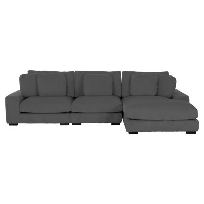 CORNER SOFA RIGHT CRANFIELD HM3287.01R GREY CORD FABRIC 313x169(corner)x80Hcm.