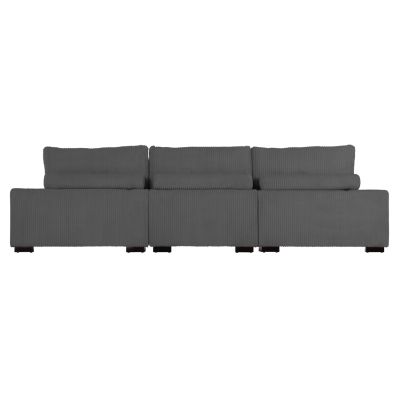 CORNER SOFA RIGHT CRANFIELD HM3287.01R GREY CORD FABRIC 313x169(corner)x80Hcm.
