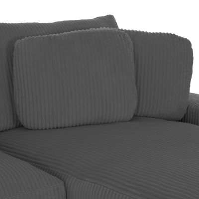 CORNER SOFA RIGHT CRANFIELD HM3287.01R GREY CORD FABRIC 313x169(corner)x80Hcm.
