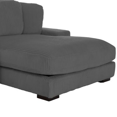 CORNER SOFA RIGHT CRANFIELD HM3287.01R GREY CORD FABRIC 313x169(corner)x80Hcm.