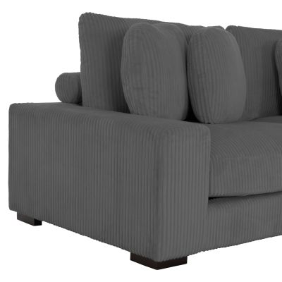 CORNER SOFA RIGHT CRANFIELD HM3287.01R GREY CORD FABRIC 313x169(corner)x80Hcm.