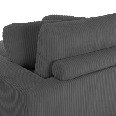 CORNER SOFA RIGHT CRANFIELD HM3287.01R GREY CORD FABRIC 313x169(corner)x80Hcm.