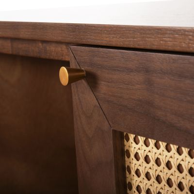 SET 2PCS SIDEBOARD WITH TV STAND MEEN HM21343 MDF WITH WALNUT WOOD VENEER