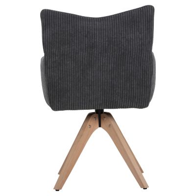 DINING ARMCHAIR QUILL HM9843.03 GREY FABRIC-BEECH WOOD LEGS 61x57,5x91Hcm.