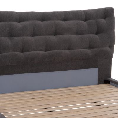 DOUBLE BED JILL HM737.01 FABRIC IN GREY--FOR MATTRESS 160x200cm