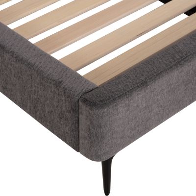 DOUBLE BED JILL HM737.01 FABRIC IN GREY--FOR MATTRESS 160x200cm