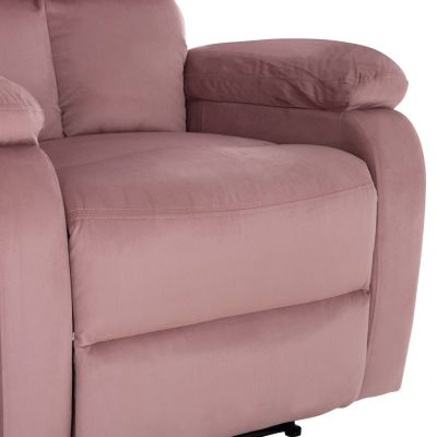 ARMCHAIR RELAX DIONI HM3296.02 PINK VELVET 85x90x100Hcm.