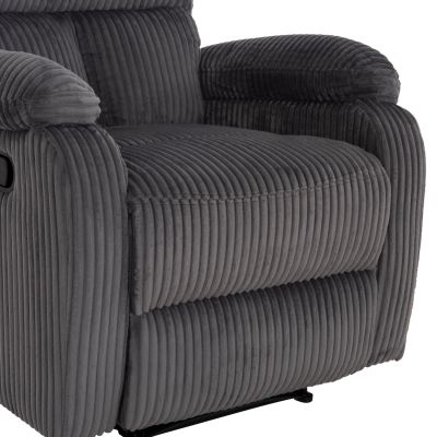 ARMCHAIR RELAX DIONI HM3296.11 GREY CORD FABRIC 85x90x100Hcm.