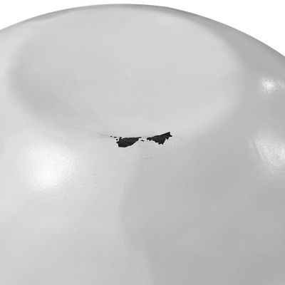 ROUND COFFEE TABLE BOWL HM8717.23 WHITE WITH ACACIA WOOD TOP Φ91x38,5Hcm. Β'RATED