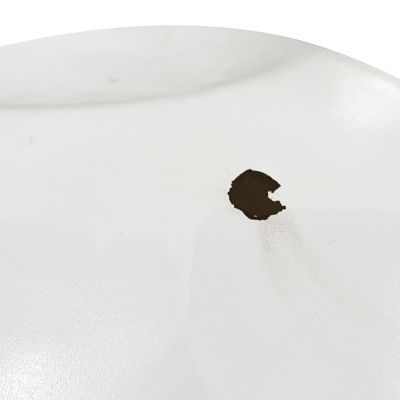 ROUND COFFEE TABLE BOWL HM8717.23 WHITE WITH ACACIA WOOD TOP Φ91x38,5Hcm. Β'RATED