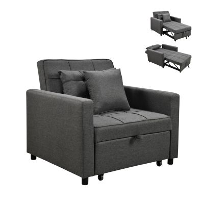 ARMCHAIR-BED MERO HM3306.01 GREY FABRIC 98x85x88Hcm.