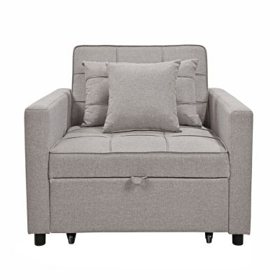 ARMCHAIR-BED MERO HM3306.03 BEIGE FABRIC 100x90x83Hcm.