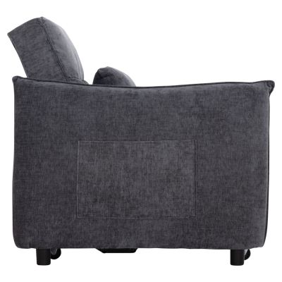 ARMCHAIR-BED ORYN HM3307.01 GREY FABRIC 85x88x78Hcm.
