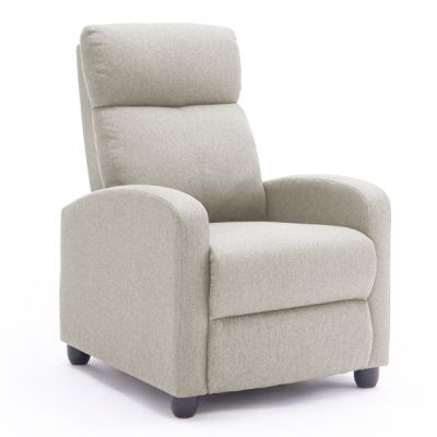 ARMCHAIR WITH PUSH-BACK RELAX MECHANISM DROSEN HM3299.03 BEIGE FABRIC 68x80x93Hcm.