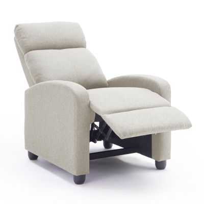 ARMCHAIR WITH PUSH-BACK RELAX MECHANISM DROSEN HM3299.03 BEIGE FABRIC 68x80x93Hcm.