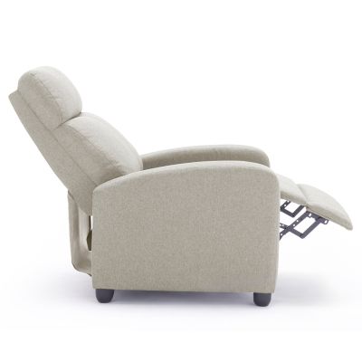 ARMCHAIR WITH PUSH-BACK RELAX MECHANISM DROSEN HM3299.03 BEIGE FABRIC 68x80x93Hcm.