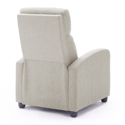 ARMCHAIR WITH PUSH-BACK RELAX MECHANISM DROSEN HM3299.03 BEIGE FABRIC 68x80x93Hcm.