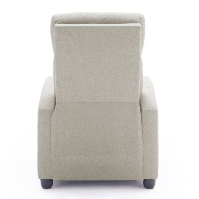 ARMCHAIR WITH PUSH-BACK RELAX MECHANISM DROSEN HM3299.03 BEIGE FABRIC 68x80x93Hcm.