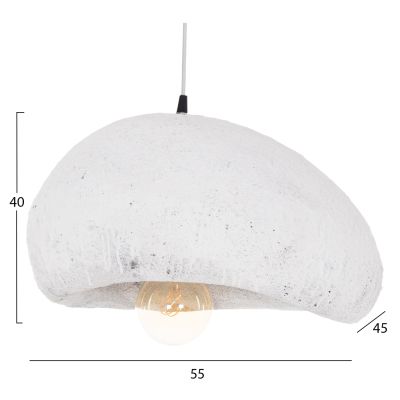 CEILING PENDANT LAMP STONE-LOOK STONER (M) HM4418.02 WHITE 55x45x40Hcm.
