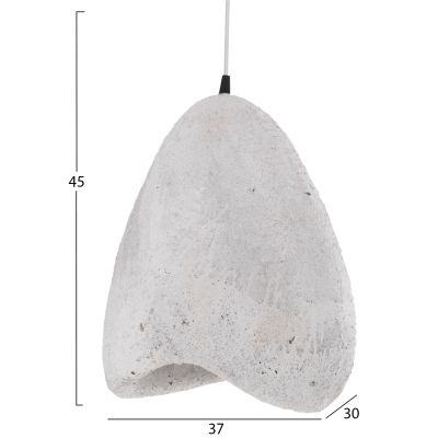CEILING PENDANT LAMP STONE-LOOK STONER (S) HM4417.02 WHITE 37x30x45Hcm.