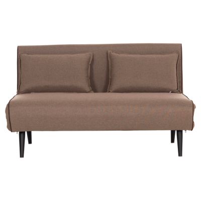 SOFABED FOR 2 PEOPLE ASMA HM3077.07 FABRIC IN DARK BEIGE 143x78x84Hcm.