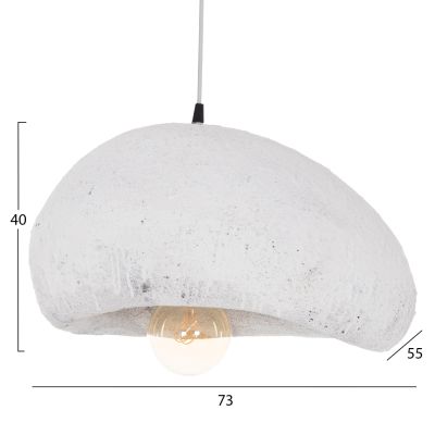CEILING PENDANT LAMP STONE-LOOK STONER (L) HM4419.02 WHITE 73x55x40Hcm.