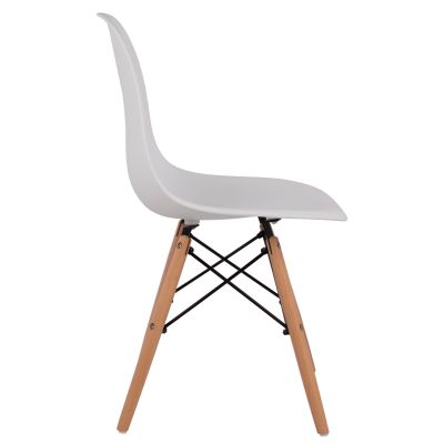 DINING CHAIR 2PCS TWIST HM8460.21 WHITE PP--BEECH WOOD 46x50x82Hcm.
