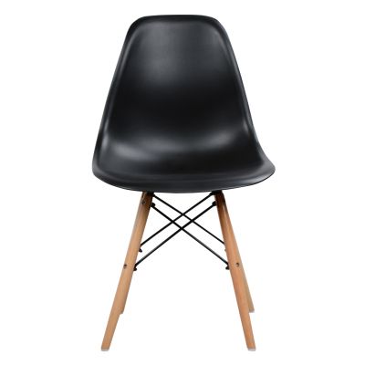 DINING CHAIR 2PCS TWIST HM8460.22 BLACK PP--BEECH WOOD 46x50x82Hcm.