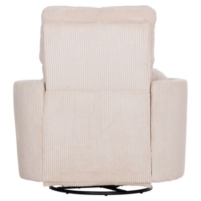 ARMCHAIR RELAX/BREASTFEEDING VELMORA HM3300.03 BEIGE STRIPED FABRIC 100x90x100Hcm.