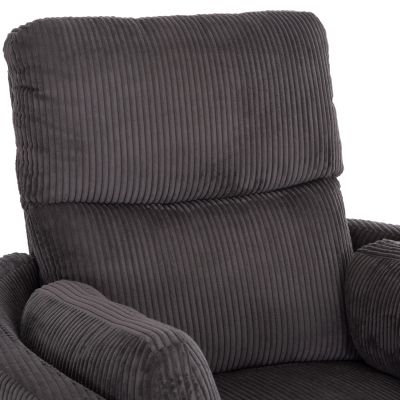 ARMCHAIR RELAX/BREASTFEEDING VELMORA HM3300.01 GREY STRIPED FABRIC 100x90x100Hcm.
