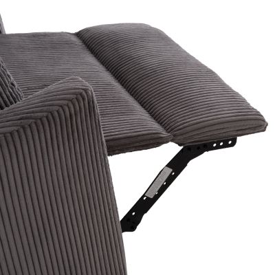 ARMCHAIR RELAX/BREASTFEEDING VELMORA HM3300.01 GREY STRIPED FABRIC 100x90x100Hcm.