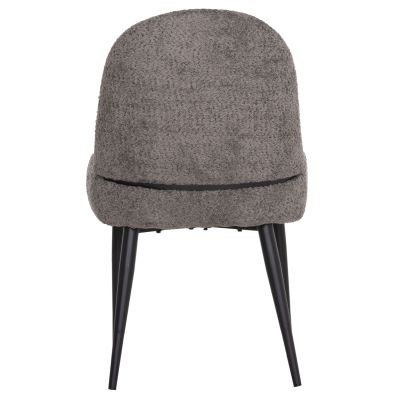 DINING CHAIR SARKY HM8585.11 BOUCLE GREY FABRIC-BLACK METAL LEGS 56x64x88Hcm.