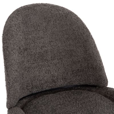 DINING CHAIR SARKY HM8585.11 BOUCLE GREY FABRIC-BLACK METAL LEGS 56x64x88Hcm.