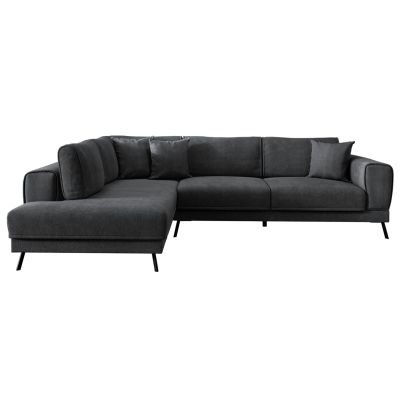 CORNER SOFABED (LEFT) ZENORA HM3337.01L DARK GREY FABRIC 303x214x80Hcm