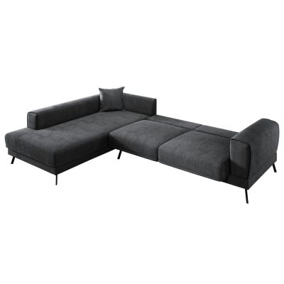 CORNER SOFABED (LEFT) ZENORA HM3337.01L DARK GREY FABRIC 303x214x80Hcm