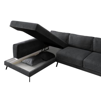 CORNER SOFABED (LEFT) ZENORA HM3337.01L DARK GREY FABRIC 303x214x80Hcm