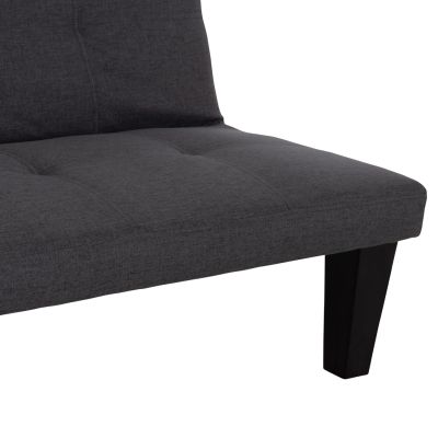 SOFABED 2-SEATER KORO HM3304.01 GREY PU LEATHER 165x75x64Hcm.