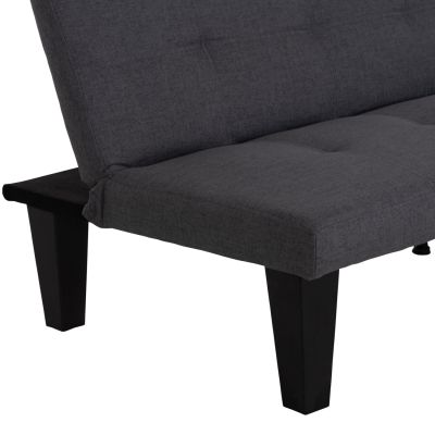 SOFABED 2-SEATER KORO HM3304.01 GREY PU LEATHER 165x75x64Hcm.