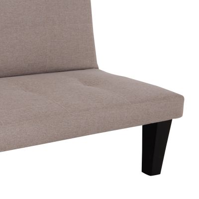 SOFABED 2-SEATER KORO HM3304.04 BEIGE PU LEATHER 165x75x64Hcm.