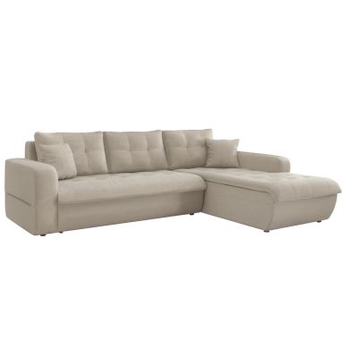 CORNER SOFABED RIGHT KANSO HM3338.03R BEIGE FABRIC 244x188x80Hcm.