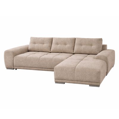 RIGHT CORNER SOFABED COMFYRA HM3336.03R BEIGE FABRIC 270x181x75Hcm.