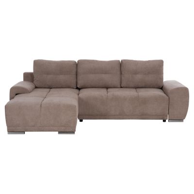 LEFT CORNER SOFABED COMFYRA HM3336.03L BEIGE FABRIC 270x181x75Hcm.