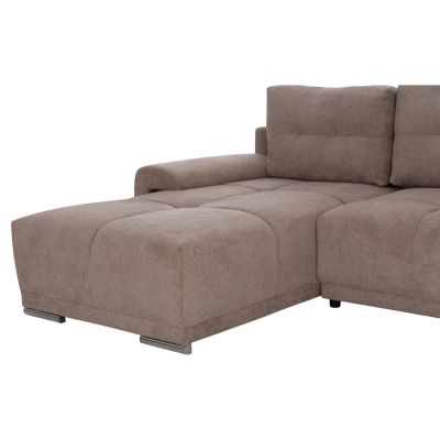 LEFT CORNER SOFABED COMFYRA HM3336.03L BEIGE FABRIC 270x181x75Hcm.