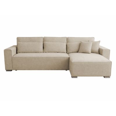 REVERSIBLE CORNER SOFABED CORNERA HM3335.03 BEIGE FABRIC 269x155x89Hcm.