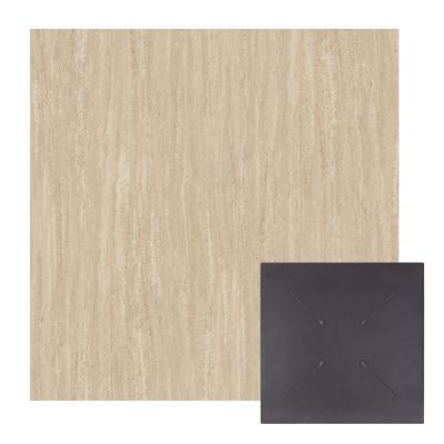 SQUARE HPL TABLETOP HM5839.35 TRAVERTINE STONE COLORING 80x80cm.