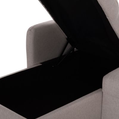 CORNER SOFABED REVERSIBLE NEZU HM3294.02 BEIGE FABRIC 210x140x78Hcm.